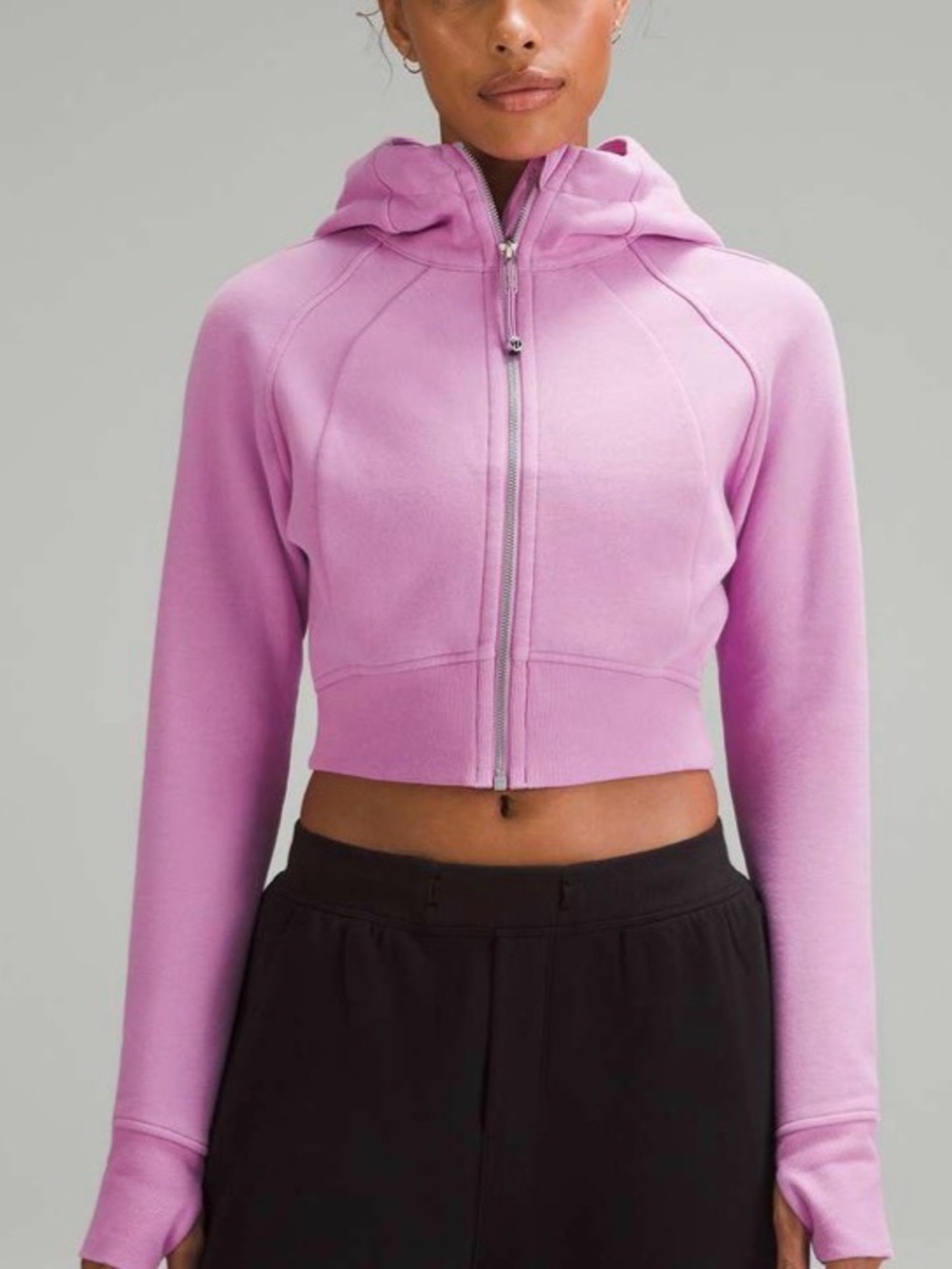 🌺Lululemon Pink Scuba Hoodie full zip crop Jacket🌺